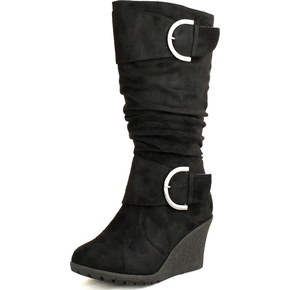 COPY - Top Moda Womens Pure-2 Buckle Slouch Wedge Boots